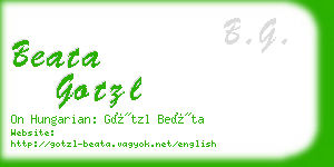 beata gotzl business card